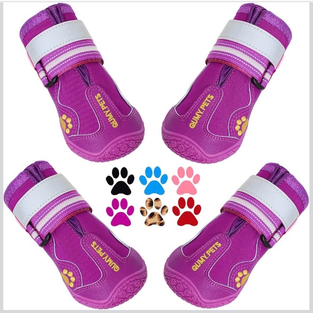 QUMY Magenta Medium Dog Shoes / Boots - Size #2